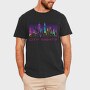 Neon City Skyline City Nights, Tricou Barbati (Unisex)