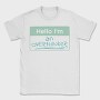 Overthinker Name Tag Hello I M An Overthinker, Tricou Barbati (Unisex)