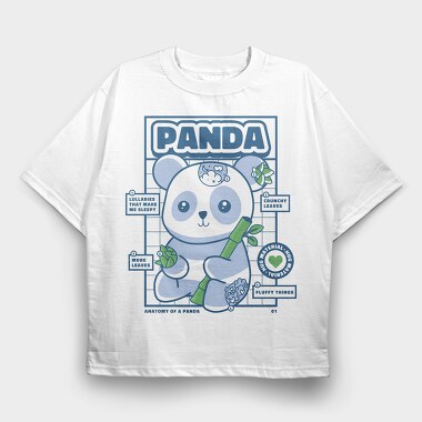 Panda Bear Animal Anatomy, Tricou Oversize Barbati (Unisex)