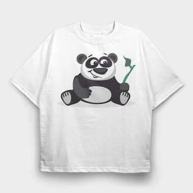 Panda Leaf Hugger, Tricou Oversize Barbati (Unisex)