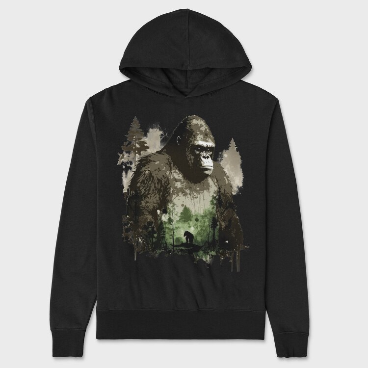 Gorilla Forest Doubleexposure, Hanorac Oversize Barbati (Unisex)