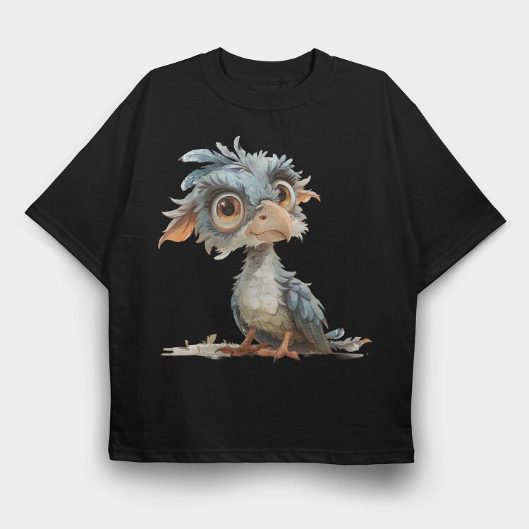 Bird Feather Crown, Tricou Oversize Barbati (Unisex)