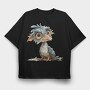 Bird Feather Crown, Tricou Oversize Barbati (Unisex)