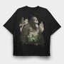 Gorilla Forest Doubleexposure, Tricou Oversize Barbati (Unisex)