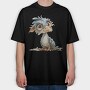 Bird Feather Crown, Tricou Oversize Barbati (Unisex)