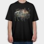 Bison Forest Silhouette, Tricou Oversize Barbati (Unisex)