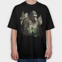 Gorilla Forest Doubleexposure, Tricou Oversize Barbati (Unisex)