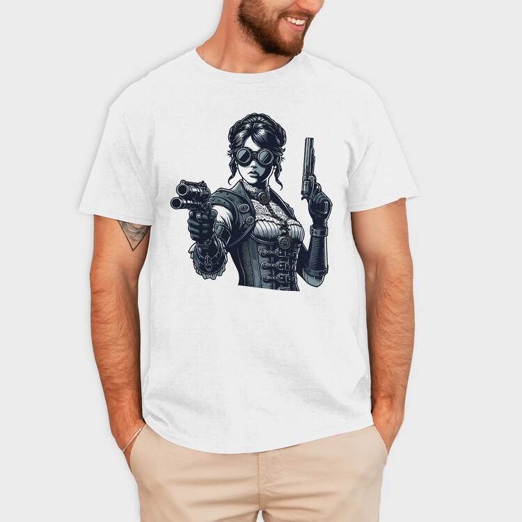 Steampunk Woman, Tricou Barbati (Unisex)