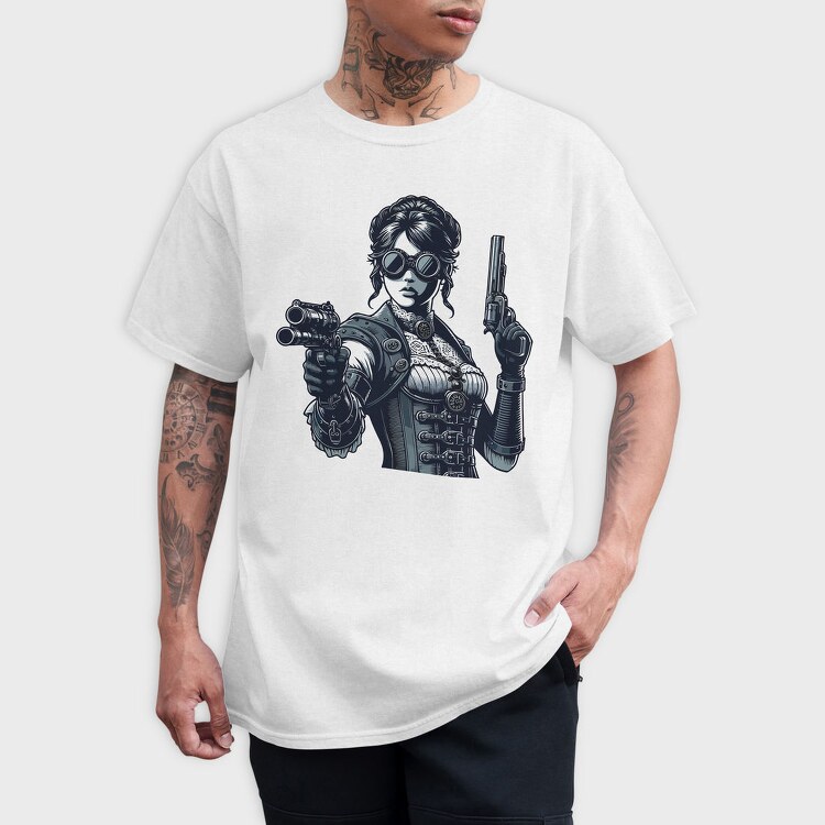 Steampunk Woman, Tricou Barbati (Unisex)