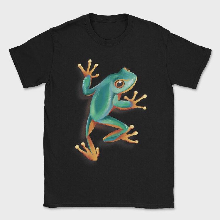 Green Frog Realistic, Tricou Barbati (Unisex)