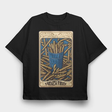 French Fries Tarot, Tricou Oversize Barbati (Unisex)