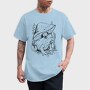 Frog And Mushroom Hand Drawn, Tricou Barbati (Unisex)