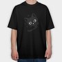 Black Cat Peek, Tricou Oversize Barbati (Unisex)