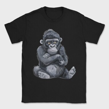 Gorilla Sitting Cute, Tricou Barbati (Unisex)