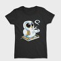 Owl With Books And Coffee Cute, Tricou Femei