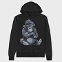 Gorilla Sitting Cute, Hanorac Oversize Barbati (Unisex)
