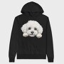 Bichon Peeking Face, Hanorac Oversize Barbati (Unisex)