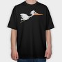 Stork Flight, Tricou Oversize Barbati (Unisex)
