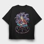 Satanic Woman And Cat In Ritual Sorry We Are Bussy, Tricou Oversize Barbati (Unisex)