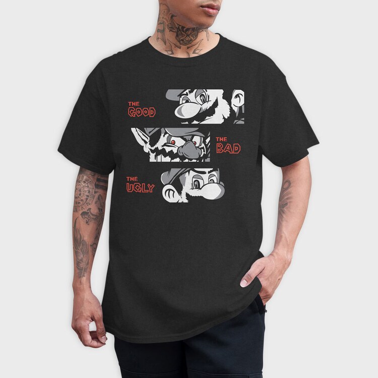 The Good the Bad the Ugly Mario, Tricou Barbati (Unisex)