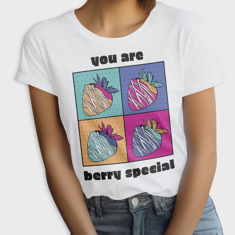 Strawberry Pop Art Berry Special Quote, Tricou Femei