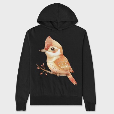 Bird Perched Branch, Hanorac Oversize Barbati (Unisex)