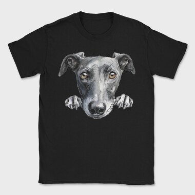Grayhound Peeking Face, Tricou Barbati (Unisex)