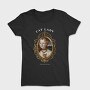 Painting Of Woman In Mirror Cat Lady, Tricou Femei