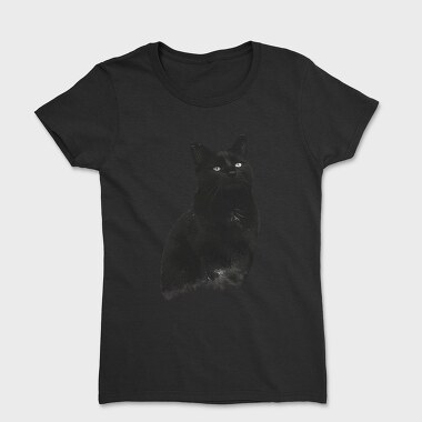 Black Cat Silhouette, Tricou Femei