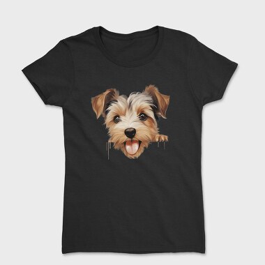 Biewer Terrier Peeking, Tricou Femei