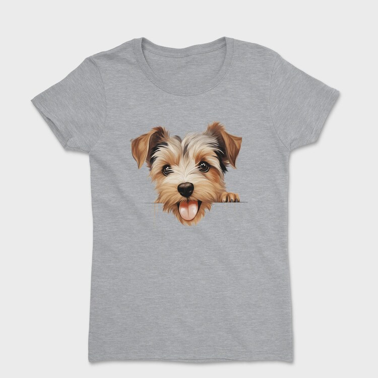 Biewer Terrier Peeking, Tricou Femei