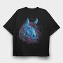 Neon Horse, Tricou Oversize Barbati (Unisex)