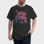 Neon Leopard Angry, Tricou Barbati (Unisex)