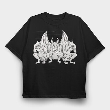 See No Evil Gargoyles, Tricou Oversize Barbati (Unisex)