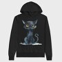 Black Cat Anger, Hanorac Oversize Barbati (Unisex)