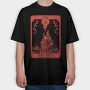 Strength Tarot Wolf Card Muakata, Tricou Oversize Barbati (Unisex)