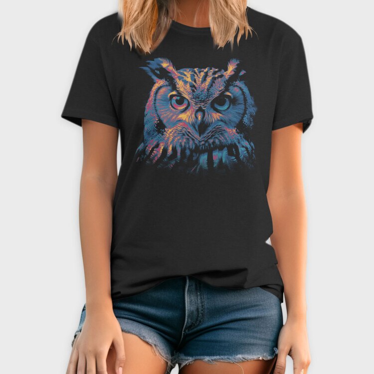 Neon Owl, Tricou Barbati (Unisex)