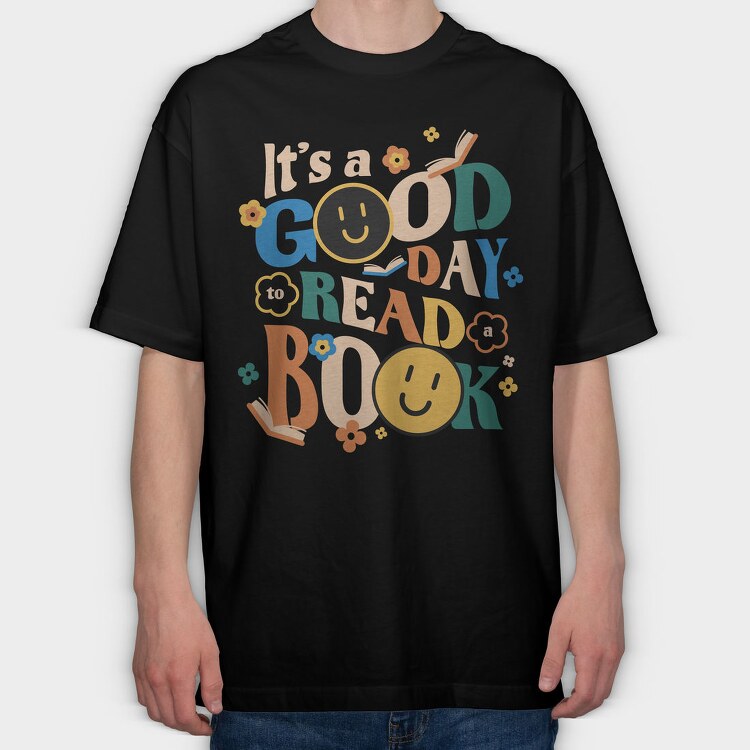 Good Day to Read a Book, Tricou Oversize Barbati (Unisex)