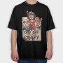 Crazy Cat Lady, Tricou Oversize Barbati (Unisex)
