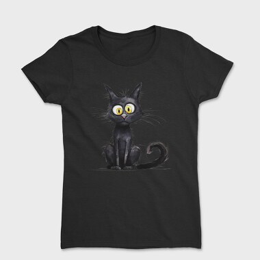 Black Cat Sitting, Tricou Femei