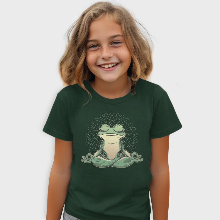 Frog Doing Yoga, Tricou Copii