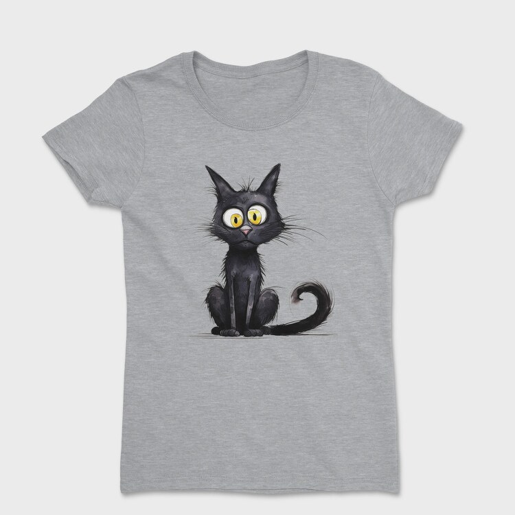 Black Cat Sitting, Tricou Femei