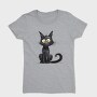 Black Cat Sitting, Tricou Femei