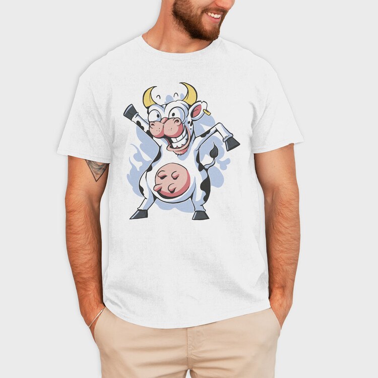 Crazy Dancing Cow, Tricou Barbati (Unisex)