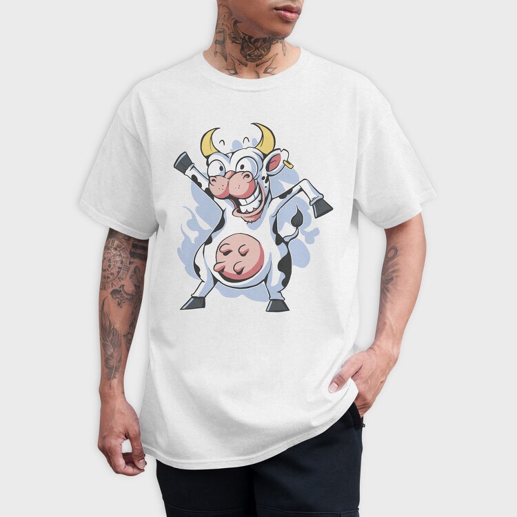 Crazy Dancing Cow, Tricou Barbati (Unisex)
