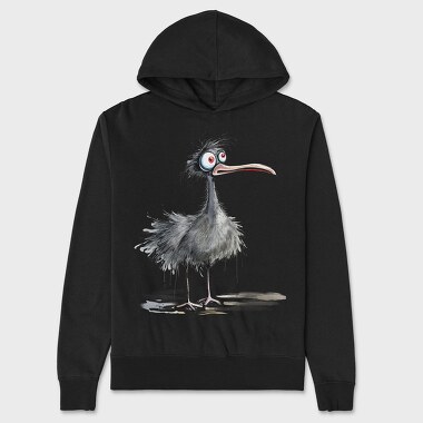 Bird Wobbly Feathers, Hanorac Oversize Barbati (Unisex)