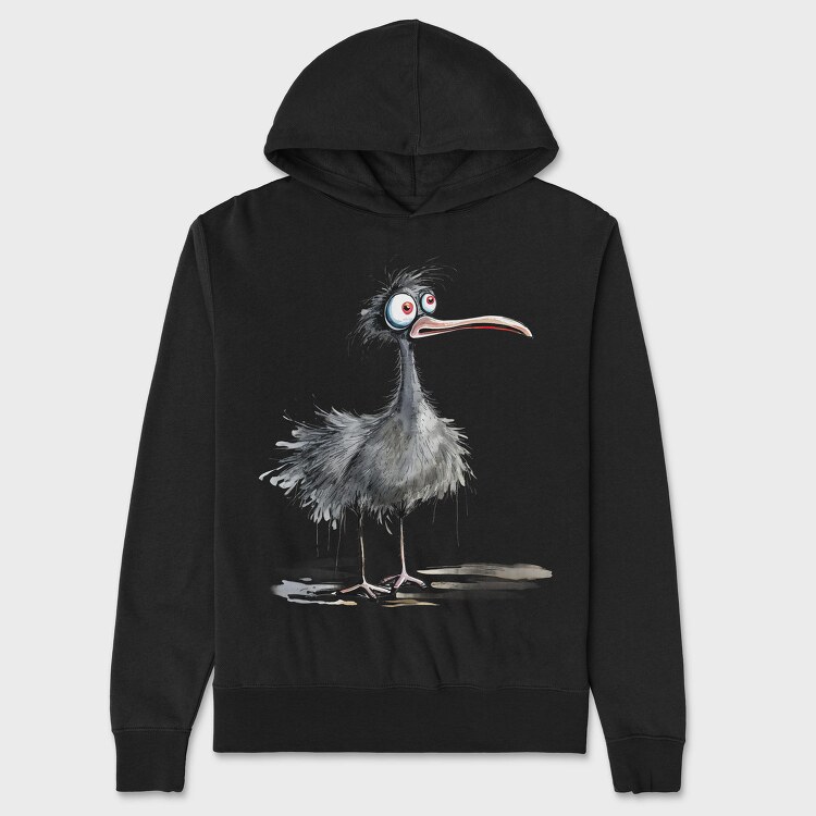 Bird Wobbly Feathers, Hanorac Oversize Barbati (Unisex)