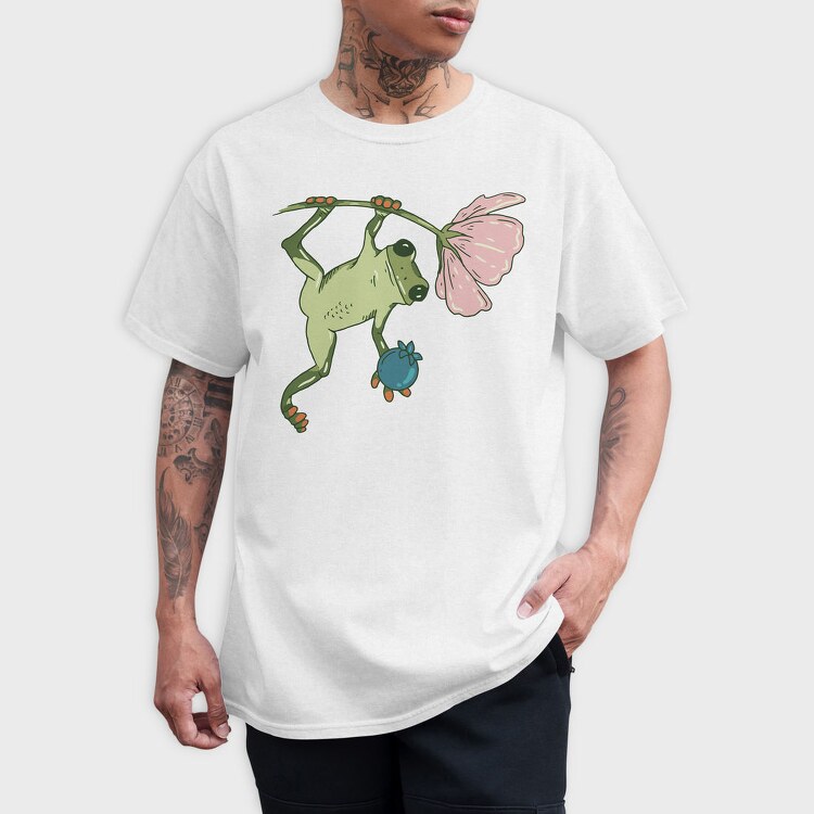 Frog Flower Snack, Tricou Barbati (Unisex)