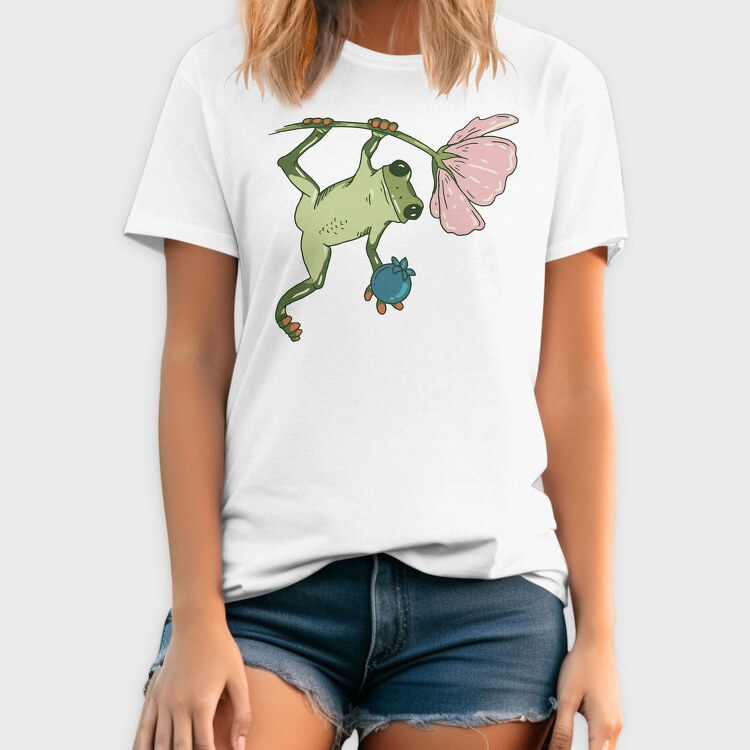 Frog Flower Snack, Tricou Barbati (Unisex)