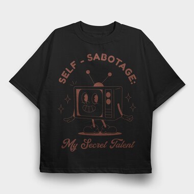 Self Sabotage Television, Tricou Oversize Barbati (Unisex)